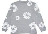 Denim Tears Long Sleeve Cotton Wreath T-shirt Grey